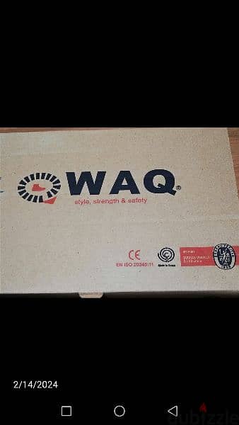 Brand new WAQ safety shoes for sale aech pair price 3 rial 4