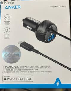 Anker I phone Lightening cable Car Charger Brand New