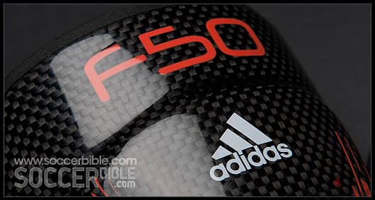 Adidas adizero F50 Carbon Shinpads Size LARGE - Black/Warning/White 1