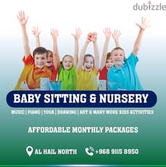 baby care with nurseryclassess,dance piano, arts and craft including 0