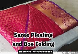 Saree pre-pleatting and box folding 0
