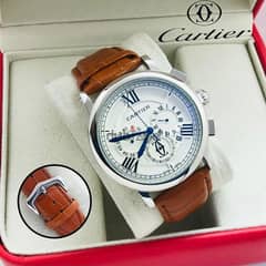 Cartier chronograph leather watch 0