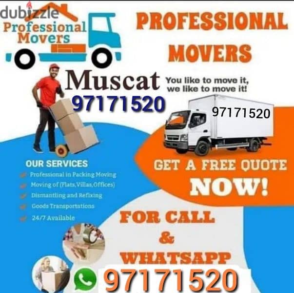 best  Truck for rent all Muscat House shifiing villa office transport 0