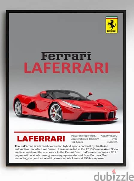 car posters with frame/without frame 4