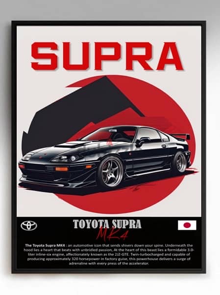 car posters with frame/without frame 7