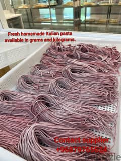 We supply fresh pasta in grams and kilograms 0
