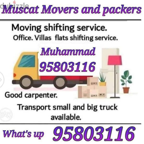 Muscat Movers and packers Transport service all hhyfhf 0