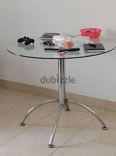 120 dia glass table, contact -95171285