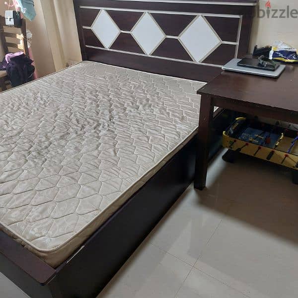 King size wooden Bed with Raha mattress 1