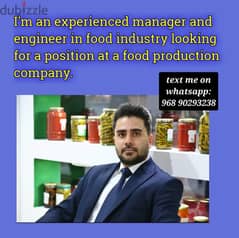 Food industry manager and engineer