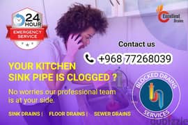 Kitchen drains blockage clearing & Drain cleaning service near by 0