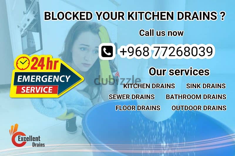 Kitchen drains blockage clearing & Drain cleaning service near by 2