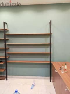 shelves (wood and heavy metal)