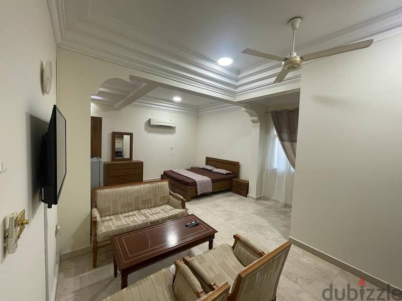 furnished studio for rent in Al Khuwair 33 Area near the College of 16