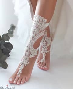 Beach wedding lace socks
