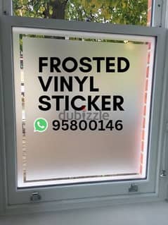 Frosted Vinyl Sticker, Glass Blind Privacy Stickers available