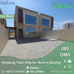 Amazing Twin Villa for Rent in Bosher | REF 365BB 0