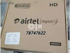 New Digital Airtel hd receiver with Six months Malyalam Tamil telgu