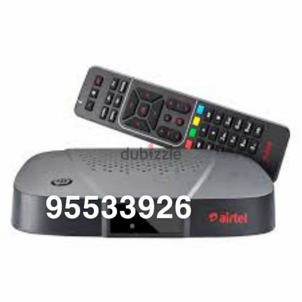 Airtel hd receiver with 6months tamil telgu kannada malyalam packag. 0