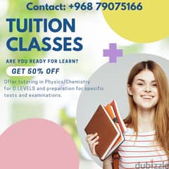 Tuitions for O levels Chemistry and Physics