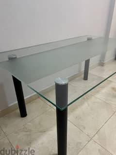 GLASS SIX-SEATER DINING TABLE URGENT SALE