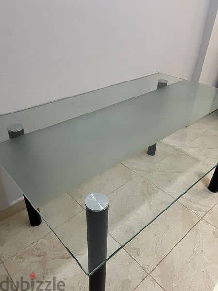 GLASS SIX-SEATER DINING TABLE URGENT SALE 3