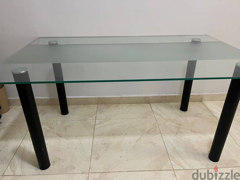 GLASS SIX-SEATER DINING TABLE URGENT SALE 7