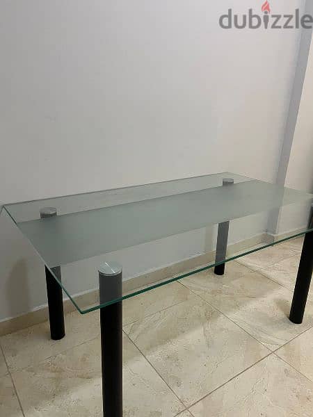 GLASS SIX-SEATER DINING TABLE URGENT SALE 9