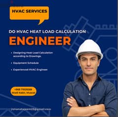 Do Heat Load Calculation in HVAC according to Drawing.
