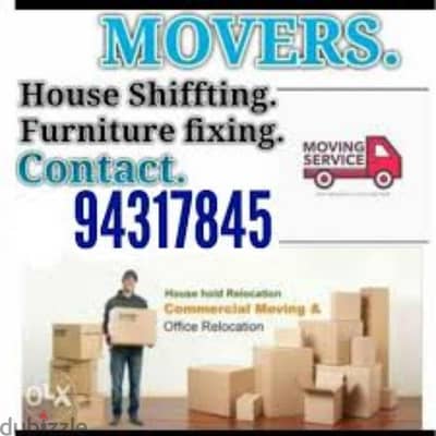 House shiffting office shiffting furniture fixing transport