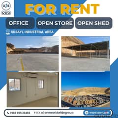 Open shed, Open Store and Office for Rent in Rusayl!