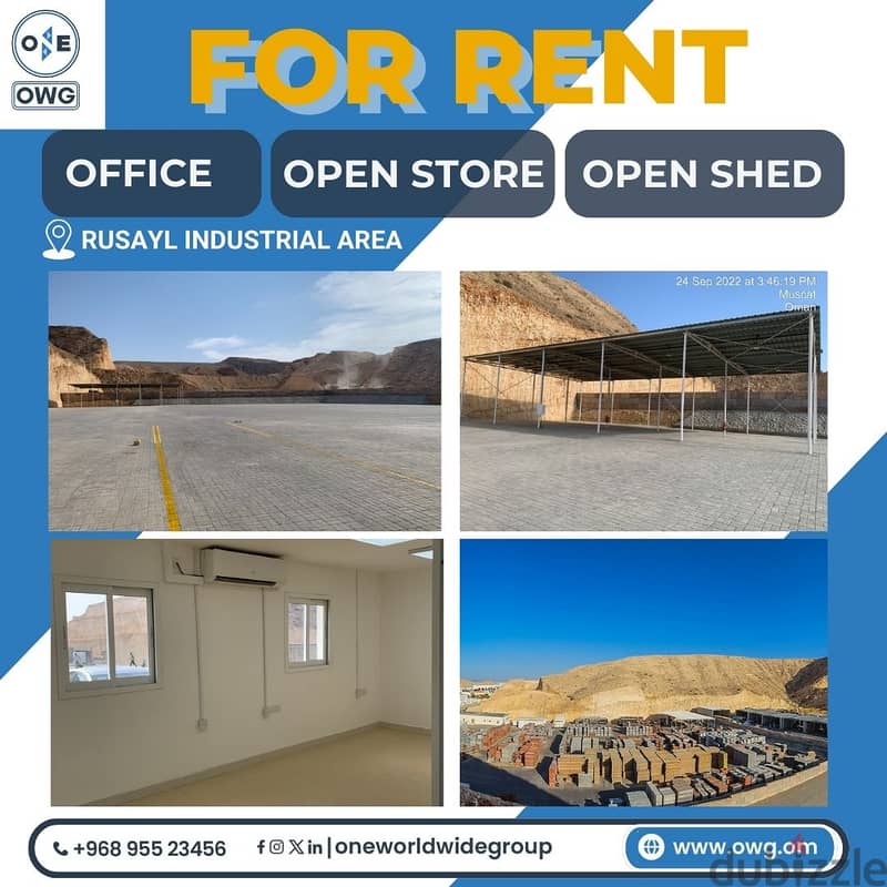 Open shed, Open Store and Office for Rent in Rusayl! 0