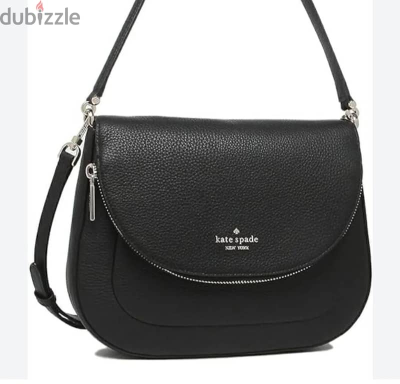 KATE SPADE Black Leila Medium Flap Shoulder Bag BRAND AUTHENTIC BAG 1