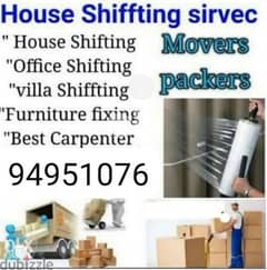 house villas and offices stuff shift services, furniture fix curtains