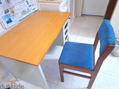 Urgently sale of workstation & Table with rack and chair.