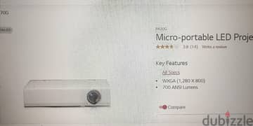 LG PROJECTOR PA70G GOOD CONDITION 0