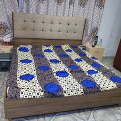 double bed + side tables + mattress