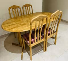 Dining Table with 4 chair ( Wooden Made)