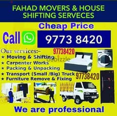 we have professional teams for moving packing carpenter work