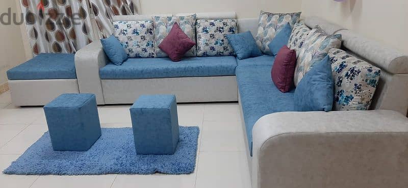 7 seater sofa set with footstool for sell 1