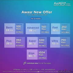 Awasr Fibre Wifi Internet Connection Available