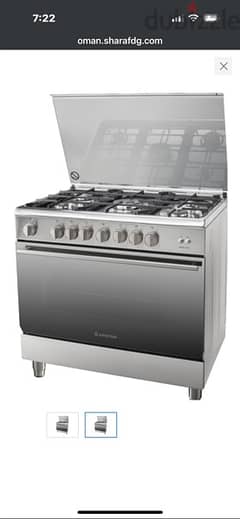 Ariston 5 burner stove with Large oven