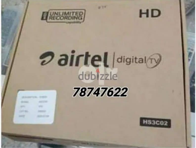 new DTH Airtel HD box with one month subscription 0