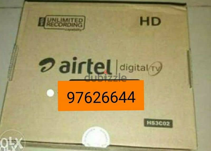 Airtel New Digital HD Receiver with 6months m 0