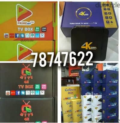 Yellow model android smart Box all country channels work with 1YEAR Su