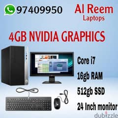 4gb NVIDIA Graphics Core i7 -16gb Ram 512gb ssd
