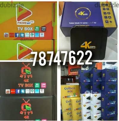 New yellow model android smart Box All Country channels work with 1Y