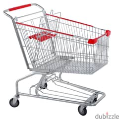 Shopping trolley for supermarket . عربة التسوق/عربة السوبر ماركت