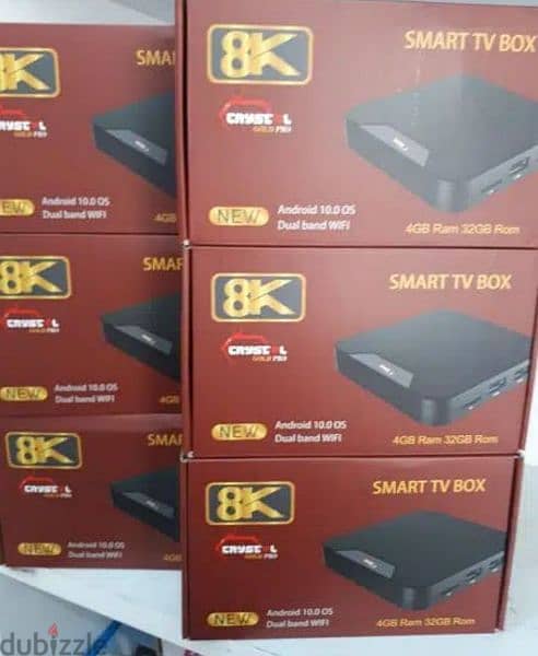 4k Dual Band WiFi Android tv box with subscription 1year 0