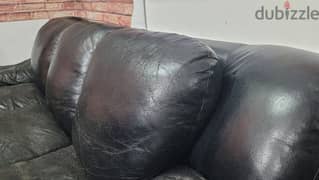 Sofa leather Black (size 100x 220cm)